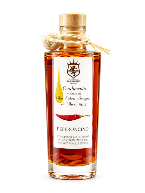 CONDIMENTO A BASE OLIO EXTRA VERGINE DI OLIVA AROMATIZZATO AL "PEPERONCINO"