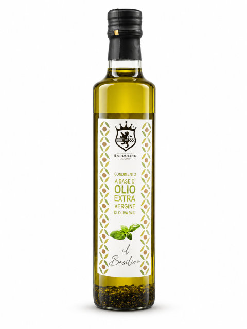 DRESSING BASED ON EXTRA VIRGIN OLIVE OIL FLAVORED WITH "BASIL"