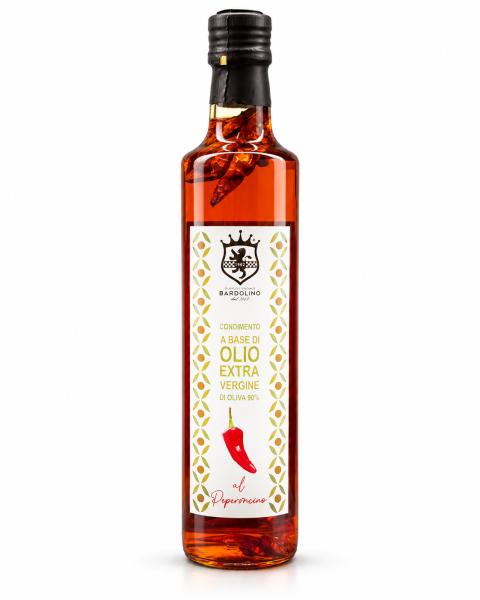 DRESSING BASED ON EXTRA VIRGIN OLIVE OIL FLAVOURED WITH "CHILI PEPPER"