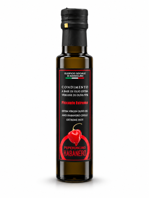 CONDIMENTO A BASE OLIO EXTRA VERGINE DI OLIVA AROMATIZZATO AL PEPERONCINO "HABANERO"