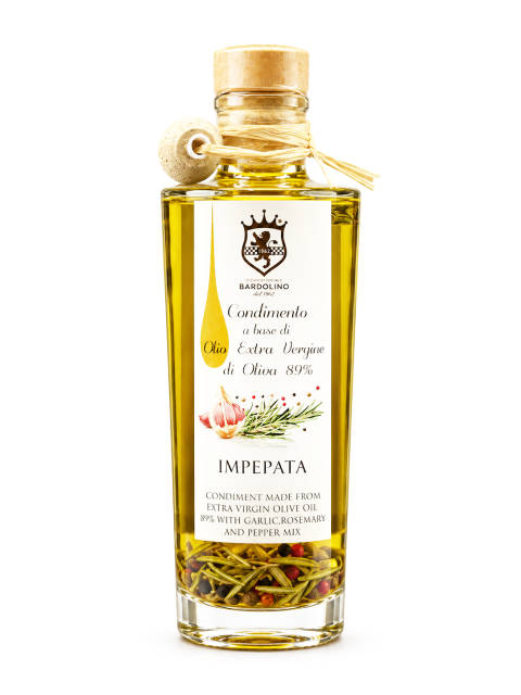 DRESSING BASED ON EXTRA VIRGIN OLIVE OIL FLAVOURED WITH ROSEMARY & PEPPER "IMPEPATA"