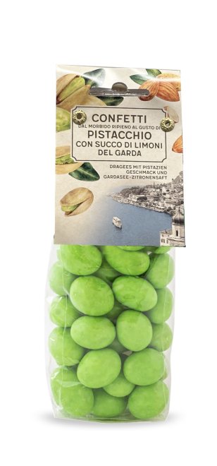 CONFETTI AL PISTACCHIO CON SUCCO DI LIMONI DEL GARDA