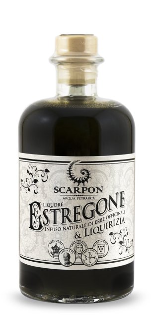 LIQUORE ESTREGONE -Infuso Naturale di erbe officinali & Liquirizia- "Scarpon"