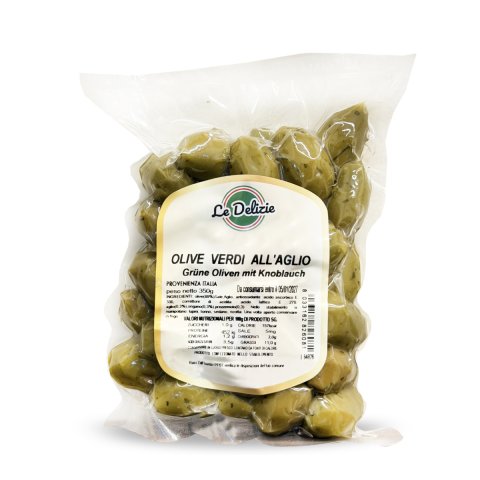 OLIVE VERDI ALL' AGLIO -Busta-