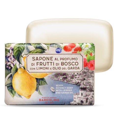 SAPONE FRUTTI DI BOSCO CON LIMONI E OLIO DEL GARDA 