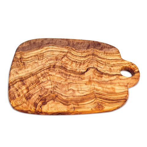 TAGLIERE IN LEGNO DI OLIVO -Foro- 31X20 "Oleificio Soc. di Bardolino"