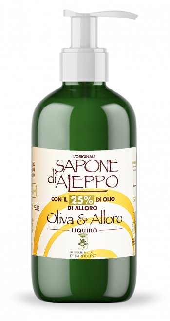 SAPONE DI ALEPPO LIQUIDO 25% OLIO DI ALLORO