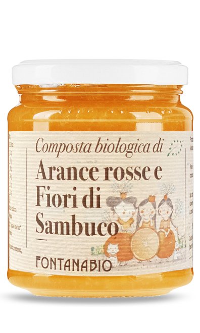 COMPOSTA "BIO" ARANCE ROSSE E FIORI DI SAMBUCO "Fontana BIO"