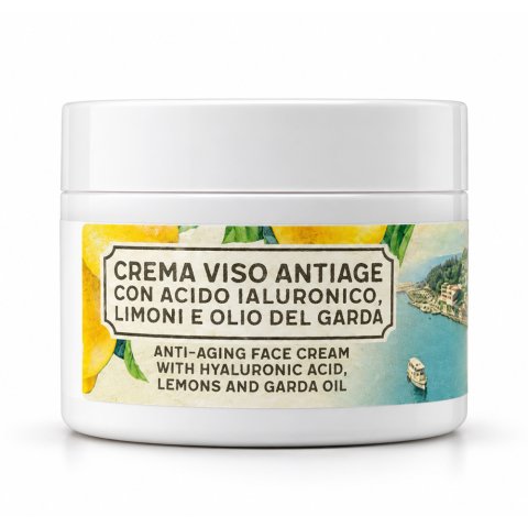 ANTI-AGE FACE CREAM WITH HYALURONIC ACID, LEMONS AND GARDA OIL