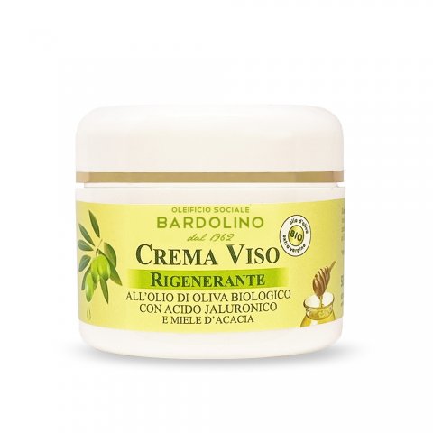 REGENERATING FACE CREAM WITH ORGANIC OLIVE OIL WITH HYALURONIC ACID AND ACACIA HONEY