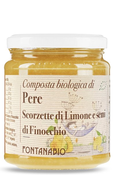 COMPOSTA "BIO" PERE SCORZETTE DI LIMONE E SEMI DI FINOCCHIO "Fontana BIO"