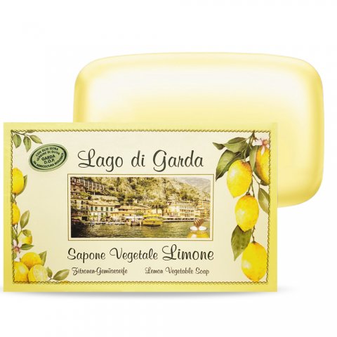 VEGETABLE SOAP WITH EXTRA VIRGIN OLIVE OIL GARDA D.O.P. AND LEMON